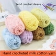 thumbnail image 1 of Milk Cotton Crochet Yarn Anti-Pilling Fine Quality Hand Knitting Thread For Cardigan Scarf Hat Sweater Doll, 1 of 8