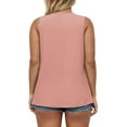 thumbnail image 6 of Plus Size Tunic Tops for Women Comfy Solid Color Shirts Basic Loose Fit Camis Light Pink XL, 6 of 7
