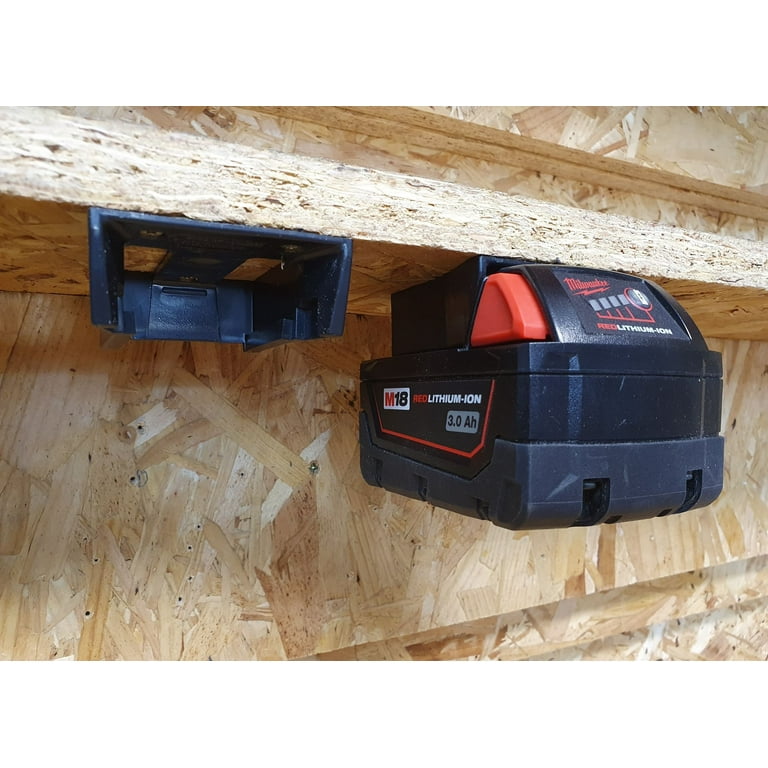 StealthMounts Battery Mount Milwaukee M18 Black 6 Pack 18v 