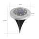 thumbnail image 2 of Lámpara solar enterrada de 8 LED con luz cálida, acero inoxidable, decorativa para jardín, resistente a la lluvia, incluye batería recargable, modo de control de luz y encendido, paquete individual., 2 of 6