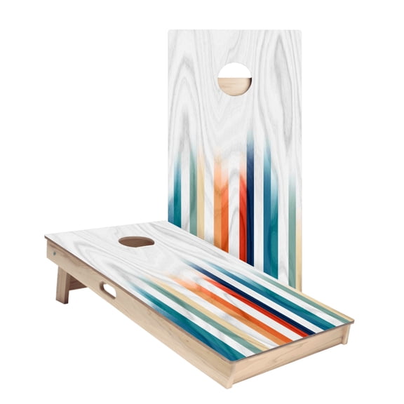 Multi Faded Stripes Star Cornhole Boards