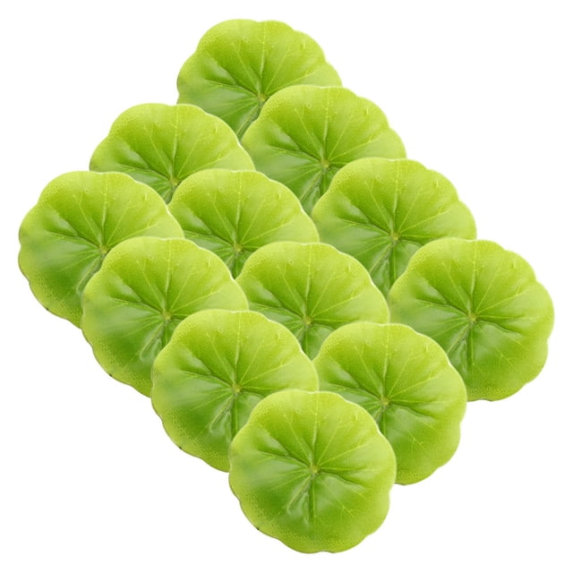 unbranded 30Ud Ornamentación Artificial Hoja Loto Para Y Acuario Color Verde