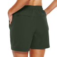 thumbnail image 6 of keusn women's hiking cargo shorts quick dry summer travel shorts for women with zipper pockets for outdoor walking kayaking army green s, 6 of 8