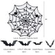 thumbnail image 3 of 5 piezas de decoraciones de Halloween, mantel de encaje redondo de Halloween, mantel de tela de araña de encaje rectangular, bufanda de murciélago espeluznante, pantalla de araña para, 3 of 5