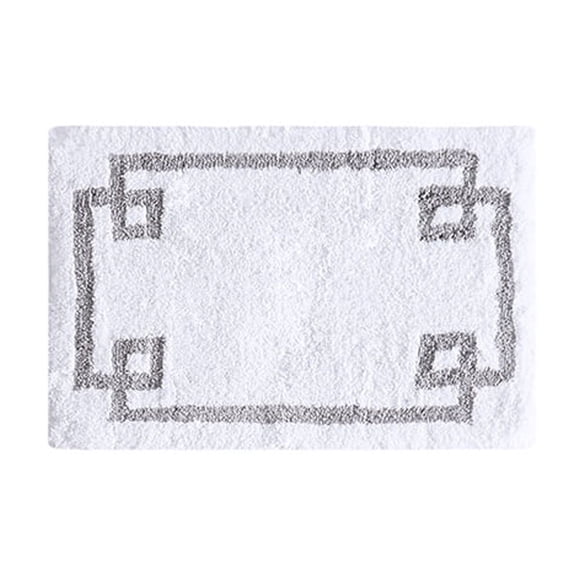 Cotton Tufted Bath Rug 20x30 Inches 100% Cotton Hotel Style Soft Bathroom Mat OEKO‑TEX Certified Non‑Slip Latex Backing Machine Washable