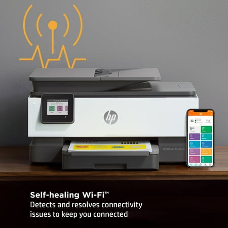 HP - OfficeJet Pro 8034e Wireless All-In-One Inkjet Printer with 12 months of Instant Ink Included with HP+ - White