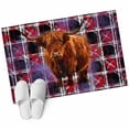 thumbnail image 2 of Farmhouse Washable Area Rug 2 x 3 ft Cow Leopard Texture Rustic Cottagecore Nature Plaid, Soft Non Slip Rugs Stain Repellent Indoor Felt Carpet for Living Dining Room Bedroom Home Office, 2 of 9