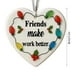 thumbnail image 3 of Adorno de La Amistad con Forma de Corazón de Vidrio Marino, Recuerdo de La Amistad, Adorno de Corazón de La Amistad para Árbol de Navidad., 3 of 5