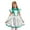 Green-A, variant on CHICTRY Kids Girls Alien Robot Astronaut Dance Sets Metallic Cap Sleeve A Line Dress with Tentacle Silver-A 6