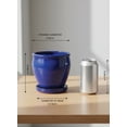 thumbnail image 6 of Serene Spaces Living 6" Sora Blue Ceramic Planter, 6 of 7