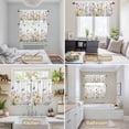 thumbnail image 6 of Wildflowers Kitchen Curtains Sets for Windows 24 Inch Length, Spring Country Tulip Butterfly Floral Leaf Rod Pocket Window Treatments Tier Curtains and Valances Set for Bedroom/Bathroom, 6 of 8