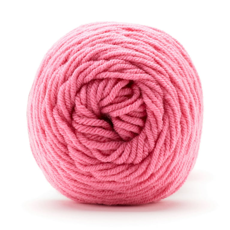 Soft Classic Solid Yarn by Loops & Threads - Solid Color Yarn for Knitting,  Crochet, Weaving, Arts & Crafts - Blush, Bulk 12 Pack 