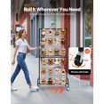 thumbnail image 4 of VEVOR 2 Packs Grid Wall Panel 2.9 x 5.9 ft Wire Display Rack with Wheels & Hooks, 4 of 9