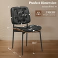 thumbnail image 5 of Dycanpo Dining Chairs Set of 6,Mid Century Retro Faux Leather Chairs with Walnut Bentwood Adjustable Foot for Kitchen,Black, 5 of 8