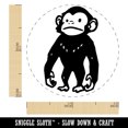 thumbnail image 2 of Standing Stoic Chimpanzee Ape Monkey Self-Inking Rubber Stamp Ink Stamper - Green Ink - Mini 1/2 Inch, 2 of 7