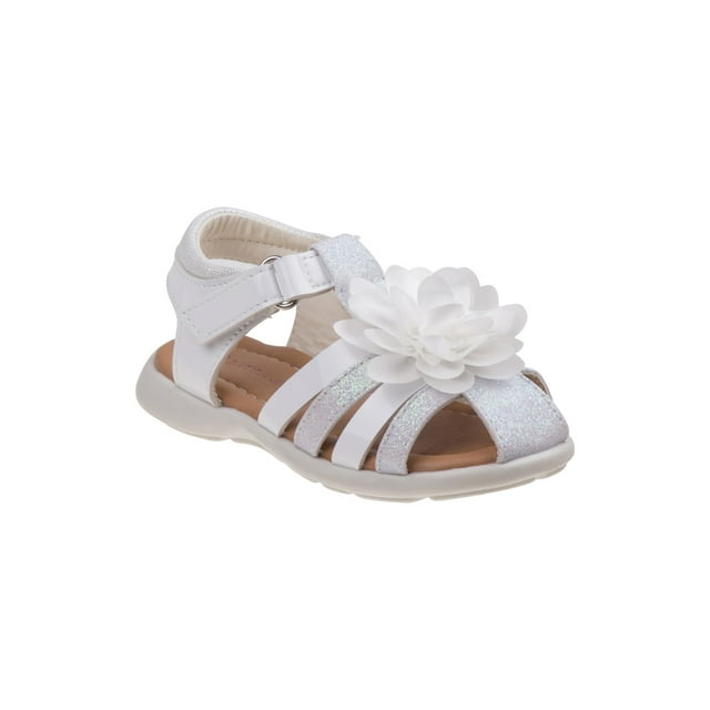 Laura Ashley O-LA81993CWHTP6 Fisherman Sandals for Toddler Girls, White ...