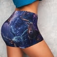 thumbnail image 4 of Susaid Enchanted Forest Stag Gathering Print Intensify Workout Shorts for Women Seamless Scrunch Short Gym Yoga Running Sport Active Exercise Fitness Shorts-Large, 4 of 8