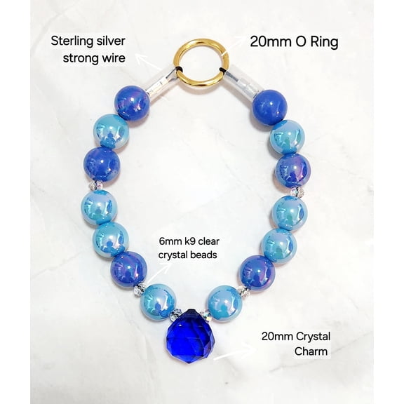 SPPB Boutique Design Pet Collar Necklace, Custom Crystal Charm, XS-7-11 inch, 1 Piece