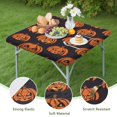 thumbnail image 4 of Premium Fitted Halloween Tablecloth 36x36 Inch - Elastic Border Stretch Fabric with Spooky Ghost and Pumpkin Pattern Washable Cover, 4 of 6