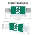 thumbnail image 2 of Qllite Running Man Exit Sign LED Emergency Light with Battery Backup, ULC Certified, Adjustable Dual-Head Emergency Lighting Fixtures Commercial Use, 120V-347V AC Running Man only, Double Side, 2 of 6