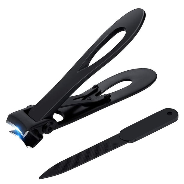 Cortadoras de uñas de apertura de mandíbula ancha de 15mm compatibles con uñas gruesas, uñas de los dedos y uñas de los pies, compatibles con uñas de los pies de gran tamaño inoxidable Afortunado Sencillez