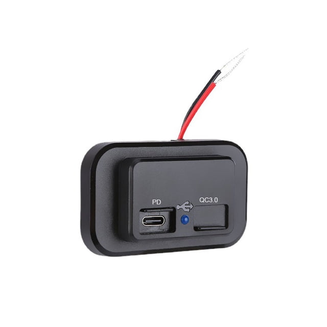 sweethay Universal DC 12-24V de teléfono móvil para coche vehículo QC 3,0 tipo-c toma de carga USB Panel toma de corriente piezas de Teléfono y Comunicación