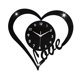 thumbnail image 1 of Reloj de pared con forma de corazón, reloj de amor, reloj decorativo, regalo colgante, silencioso para Negro, 1 of 9