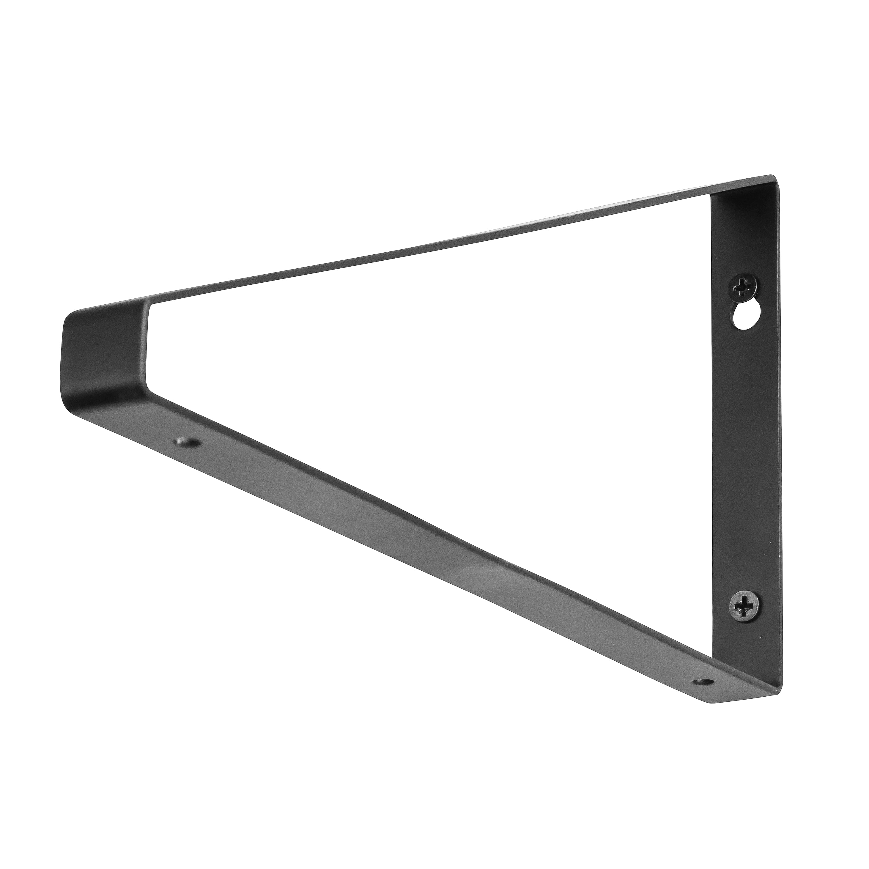 (2 pack) 10-inch Steel Triangle Shelf Bracket, Includes Screws for Mounting, 58 lb. Capacity, Black