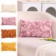 thumbnail image 1 of Funda de almohada de hoja escandinava - Cojín decorativo suave de 30x50cm con mezcla de poliéster y algodón para sofá y cama - blanco, amarillo, naranja, rosa, 1 of 7
