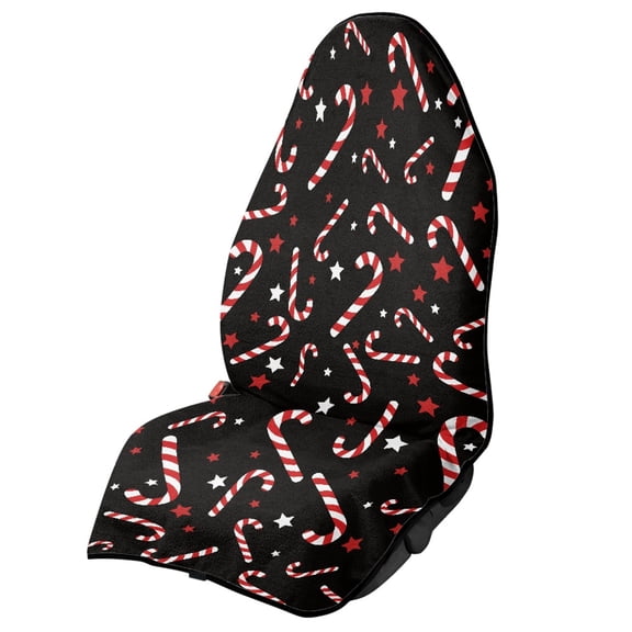 XYZCANDO Candy Cane Car Seat Towel Cover, Compatible with Truck Seat Automotive, Car Seat Covers for Trucks Cars Waterproof