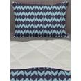 thumbnail image 3 of Navy Comforter & Sham Bedding Set, Diamond Shaped Blurry Ikat Pattern Chevron Effects Image, 3 pcs Duvet Set Microfiber Filling Quilt, 5 Sizes, Eggplant Turquoise, by Ambesonne, 3 of 4
