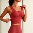thumbnail image 4 of Women's Front Zip Sports Bra Medium Support Workout Bra with Adjustable Wide Straps for Running Yoga Sizes S-3XL, 4 of 4