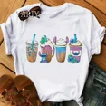 thumbnail image 5 of Camiseta de manga corta con estampado de Mickey Mouse para mujer, camisa de café para el Día de San Valentín, camiseta de Lilo Stitch para mujer, camiseta de Winnie The Pooh, 5 of 5