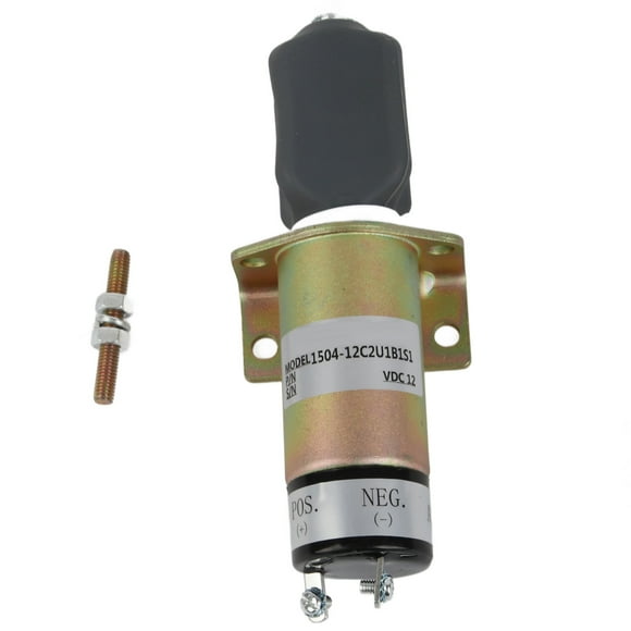 Yazoeia 2 Terminals Shutoff Solenoid Valve Stainless Steel Engine Stop Valve for Kubota DF 750 Engine DC12V GY228-63797