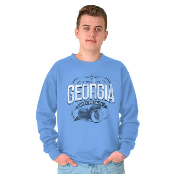 Georgia GA Just Peachy Peach State Sweatshirt for Men or Women Brisco Brands S
