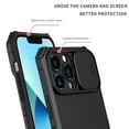 thumbnail image 4 of Dteck Kickstand Case for iPhone 14 Pro Max for iPhone 14 Pro Max, Slim Fit Thin Polycarbonate Protective Shockproof Cover with Slide Protection Cover, Black, 4 of 8