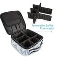 thumbnail image 4 of FORMRS Travel Makeup Bag Large Capacity Train Case Cosmetic Organizer with Adjustable Dividers, Blue Butterfly, 4 of 8