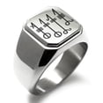 thumbnail image 1 of Stainless Steel Svefnthorn Volsungs Viking Norse Engraved Square Flat Top Biker Style Polished Signet Ring, 1 of 1
