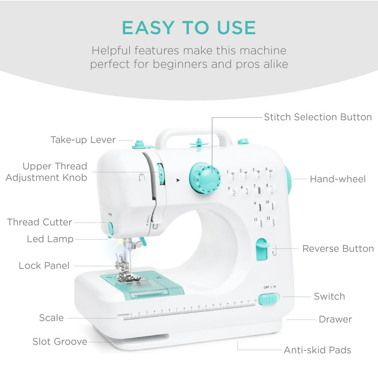 Handheld Sewing Device Portable Electric Sewing Machine with Sewing Kit  Supplies