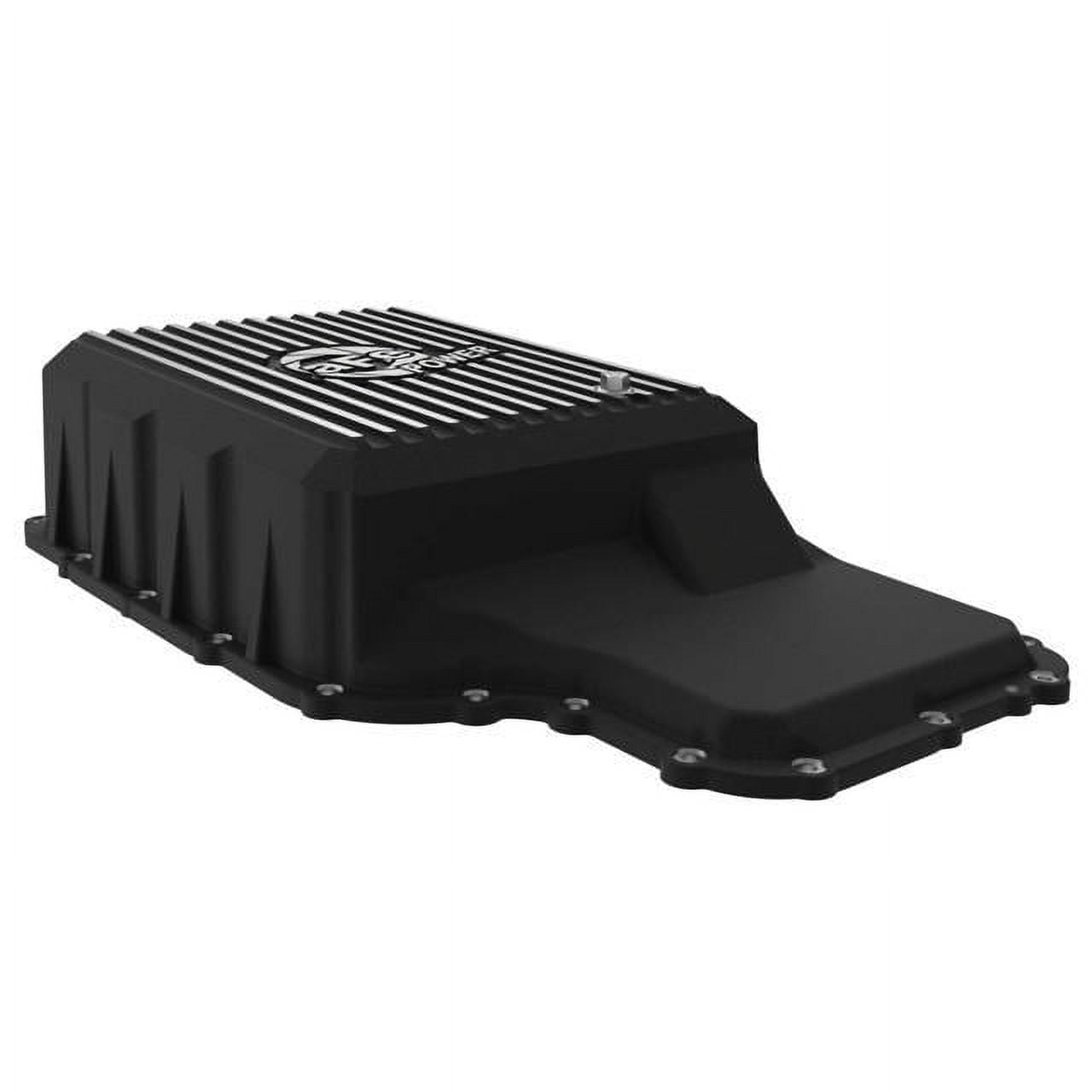 aFe 20-21 Ford Truck w/ 10R140 Transmission Pan Black POWER Street Series w/ Machined Fins - 46-71220B Fits select: 2020-2021 FORD F250, 2020-2022 FORD F350