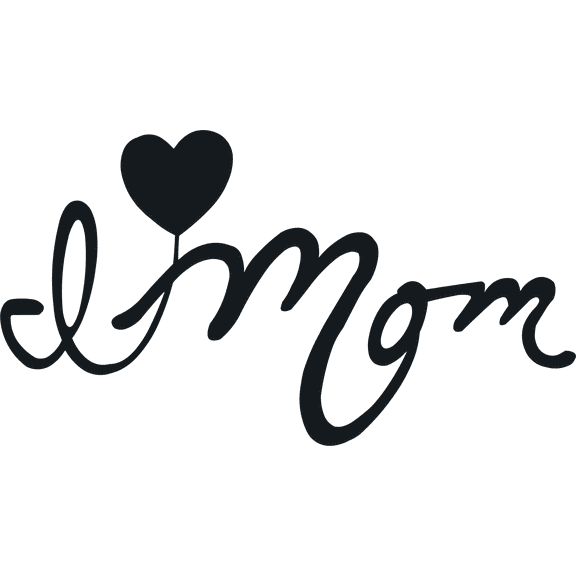 I Love Mom - Metal Wall Art