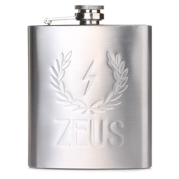 ZEUS Stainless Steel Hip Flask and Funnel Set - Travel Flask in Gift Box!