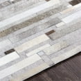 thumbnail image 3 of Surya Medora MOD-1016 24 x 96" Runner Leather Area Rug in Light Gray/Brown, 3 of 6