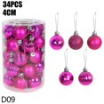 thumbnail image 3 of 12/24/34 piezas de bolas navideñas de oro rosa para decoración de jardín, hogar, árbol de Navidad, adornos colgantes, decoración navideña, Año Nuevo, Navidad, 3 of 5