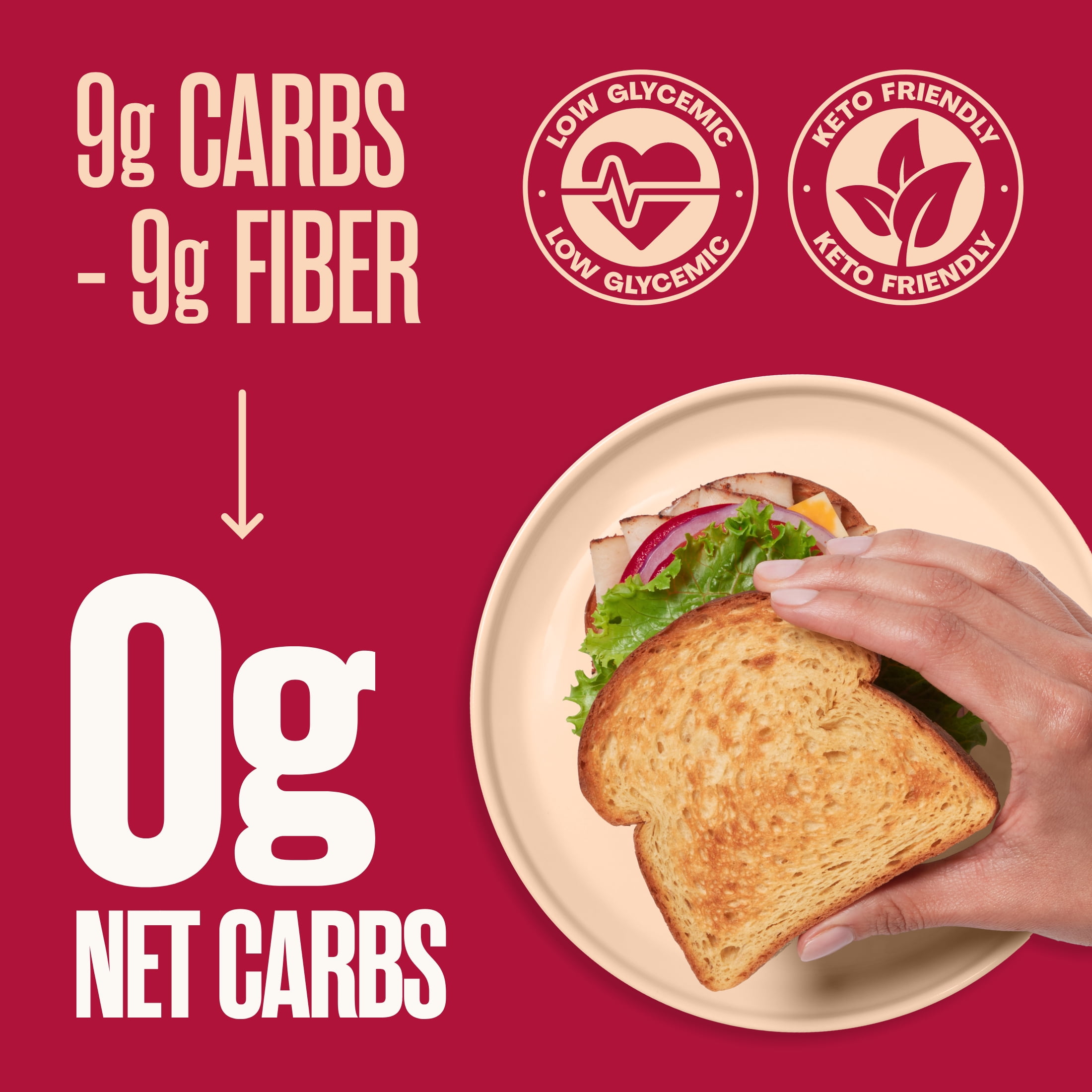 Sola Sweet and Buttery Bread, 0g Net Carb White Bread, Non-GMO, 14oz Loaf