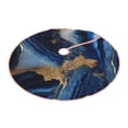 thumbnail image 2 of KLL Christmas Tree Skirt,Party Decorations Farmhouse for Christmas Decorations Holiday Party 36" -Navy Blue Marble, 2 of 6