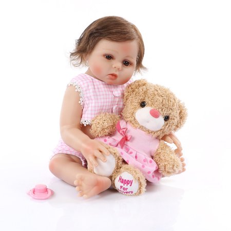 Volkmi 48cm NPK Simulation Baby Whole Body Silicone Doll for Children's
