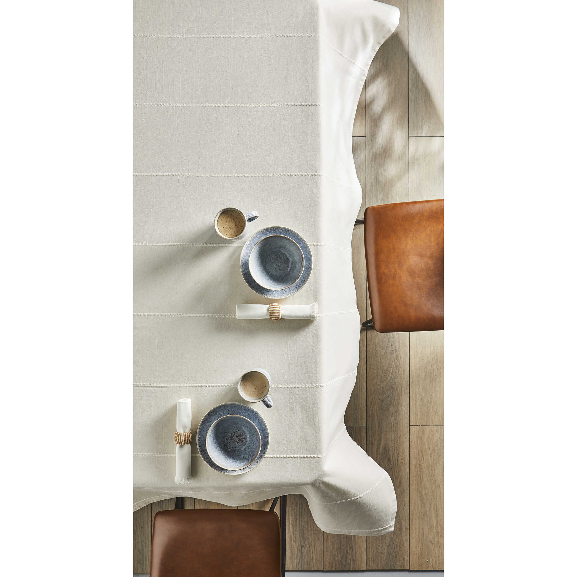 Better Homes & Gardens Stripe Tablecloth, 60" x 84", Beige photo 5