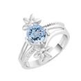thumbnail image 2 of Sterling Silver with Natural Aquamarine Solitaire Ring, 2 of 4