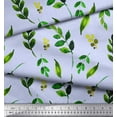 thumbnail image 3 of Soimoi Blue Rayon Fabric Leaf Leaves Print Fabric by the Yard 42 Inch Wide, 3 of 3